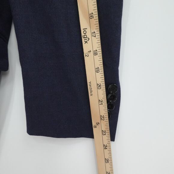 Indochino Sport Coat 40r Blue Wool Silk 2 Button Notch Lapel Made To Measure - Picture 8 of 14